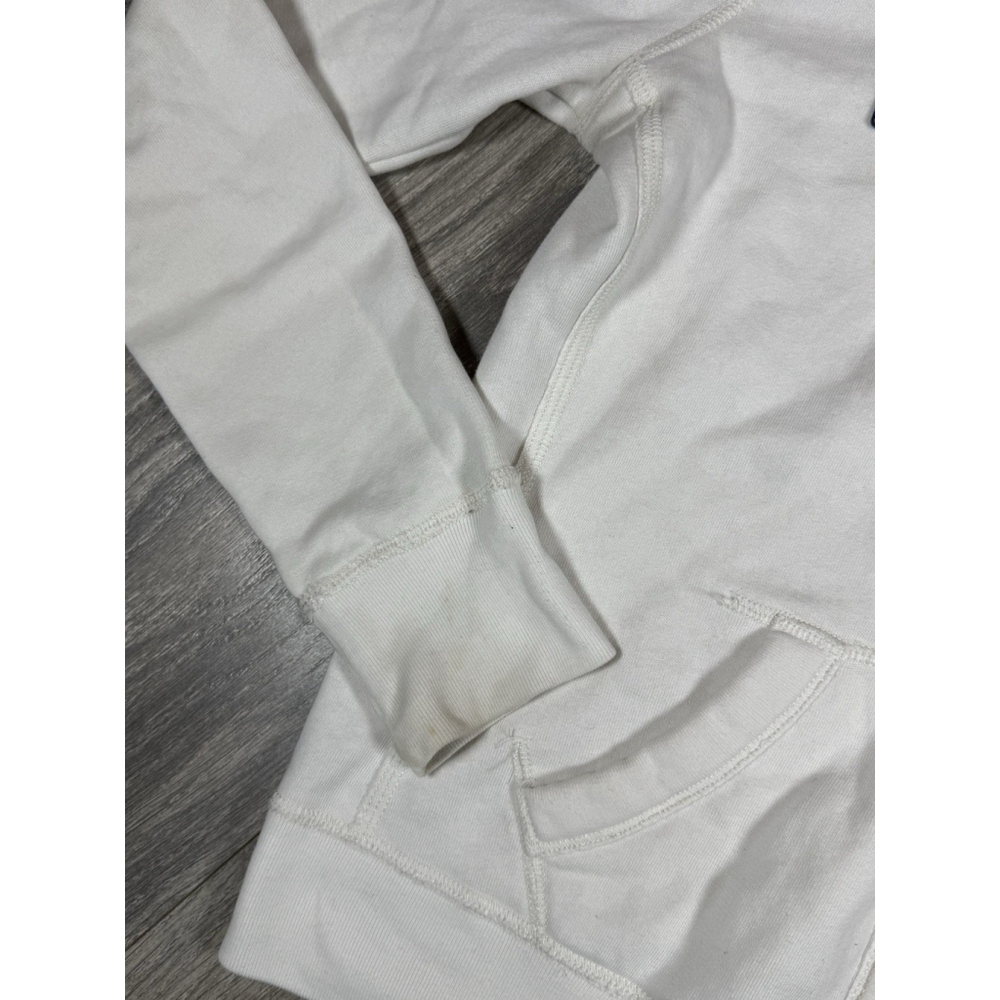 VTG Hollister Hoodie Womens M White Full Zip California 1922 Applique Sweatshirt - Picture 3 of 6